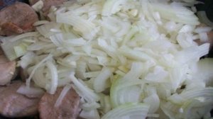 Макароны со свининой