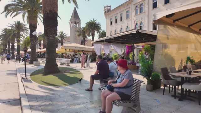 Трогир, Хорватия 🌼 Потрясающий старый город, утопающий в цветахПрогулка 4К