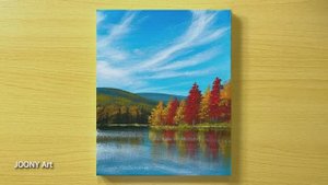 Красиво и просто нарисуем осенний пейзаж / Акриловая живопись для начинающих