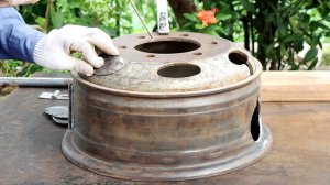 Самодельная печка и гриль из подручных материалов.