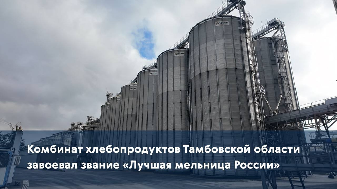 Комбинат хлебопродуктов Тамбовской области завоевал звание «Лучшая мельница России»