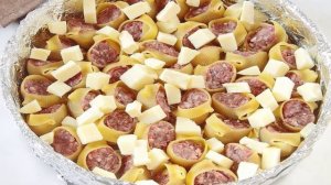 Макароны с мясом под соусом