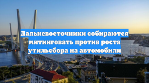 Дальневосточники собираются митинговать против роста утильсбора на автомобили