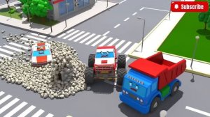 Мультики про машинки экскаватор погрузчик трактор полицейская пожарная