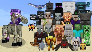 ЗАЧАРОВАННЫЙ СКЕЛЕТ НА КОНЕ ПРОТИВ МОБОВ МАЙНКРАФТ