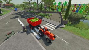 МУЛЬТФИЛЬМ. ПЕРЕВОЗКА ОВОЩЕЙ НА ФЕРМЕ. ТРАКТОР С ПРИЦЕПОМ ПЕРЕВОЗИТ ОВОЩИ И ФРУКТЫ. ДЛЯ МАЛЫШЕЙ.