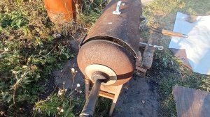 Мангал из газового балкона.