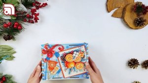 Посылка «Мандарины». Новогодняя упаковка из дерева