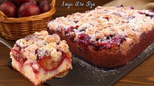 🍑Лучший Пирог со сливами и крошкой Так вкусно, что исчезает за 10 минут Нежный и много-много слив (