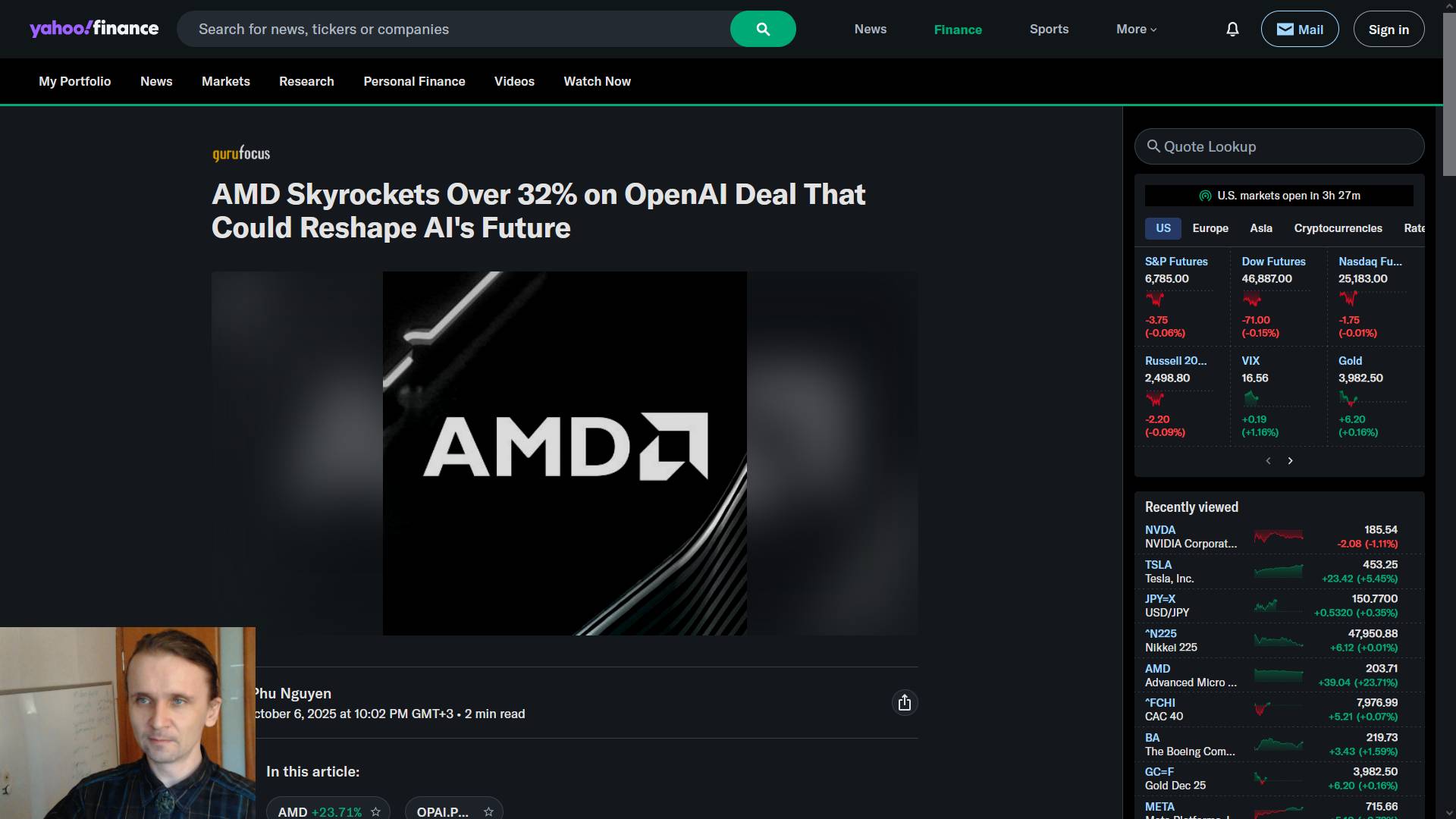 Подборка экономических новостей. Союз AMD и OpenAI, ослабление Йены