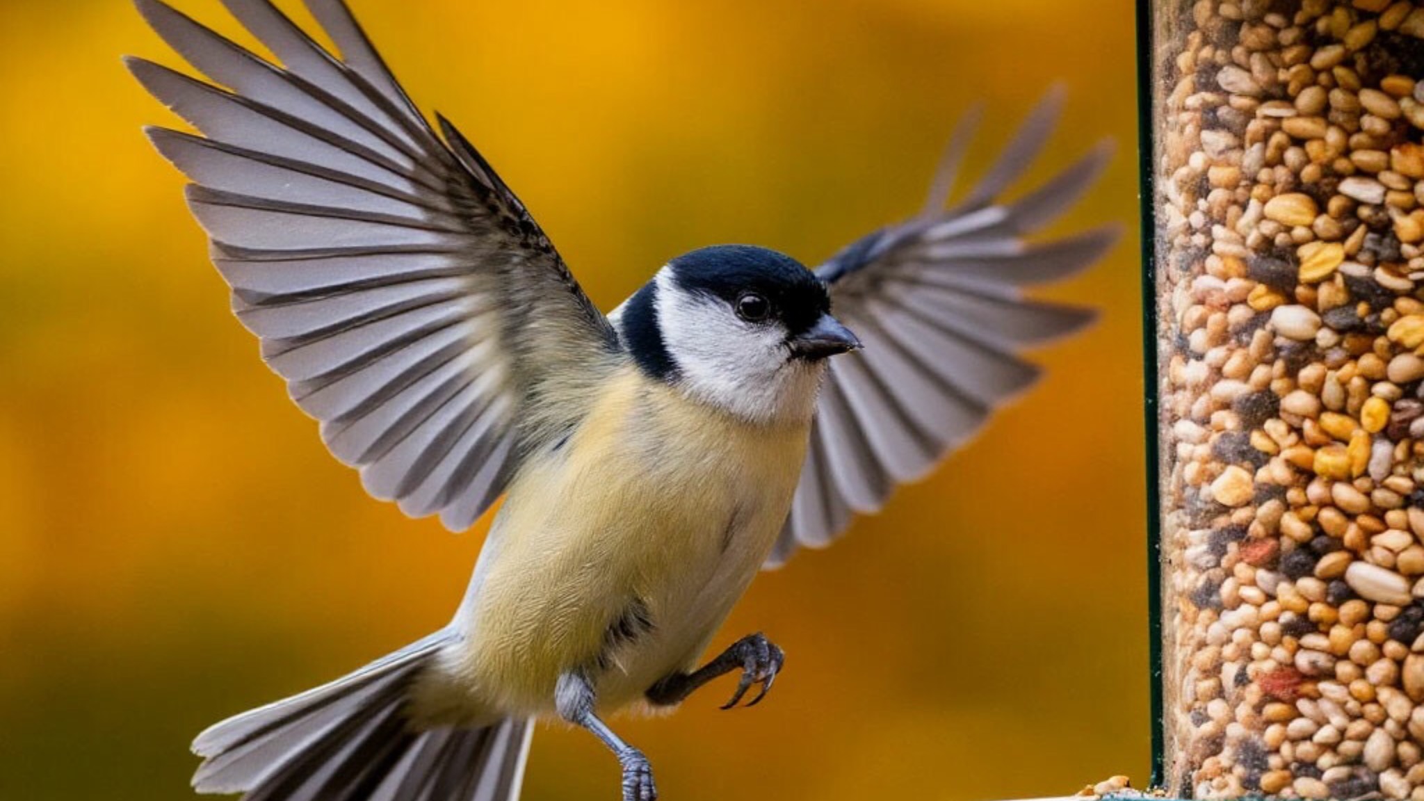 Синица как колибри в slow-mo