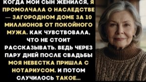 ИСТОРИИ ИЗ ЖИЗНИ/Через пару дней после свадьбы невестка пришла ко мне домой с нотариусом/Рассказ