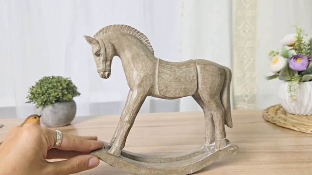 Декоративная фигура ЛОШАДКА-КАЧАЛКА ШАНСО, полистоун, 15 см, 1168743
