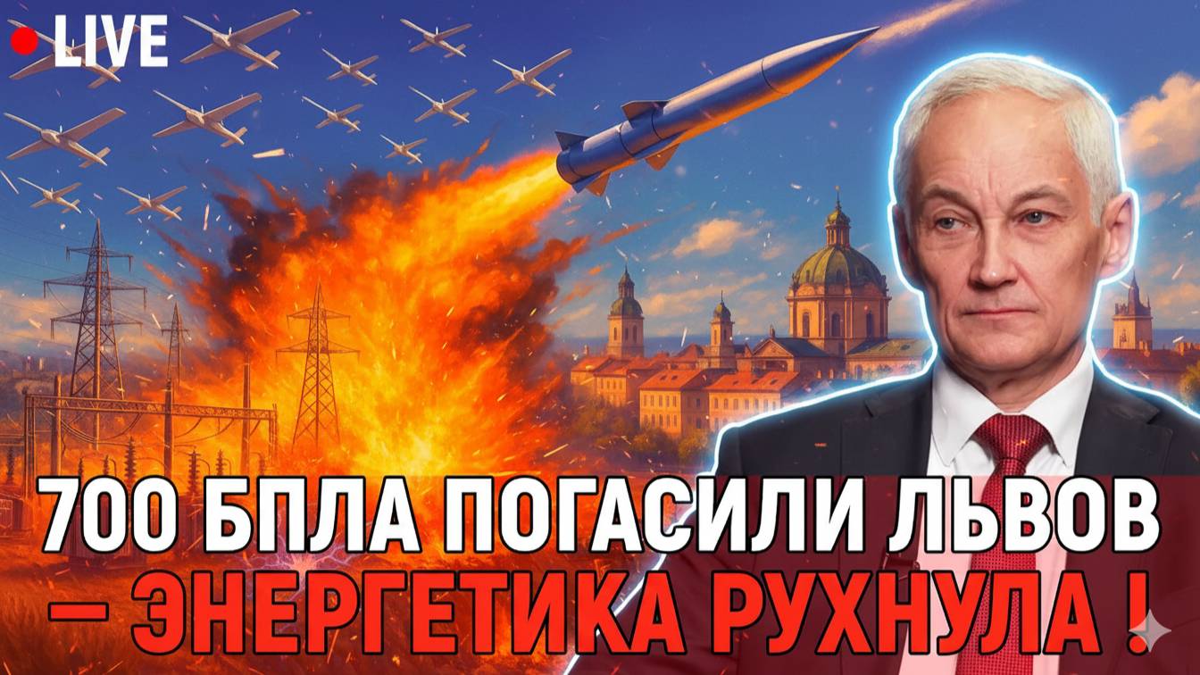 Семьсот БПЛА и Кинжалы погасили Львов  энергетика Украины рухнула за одну ночь!
