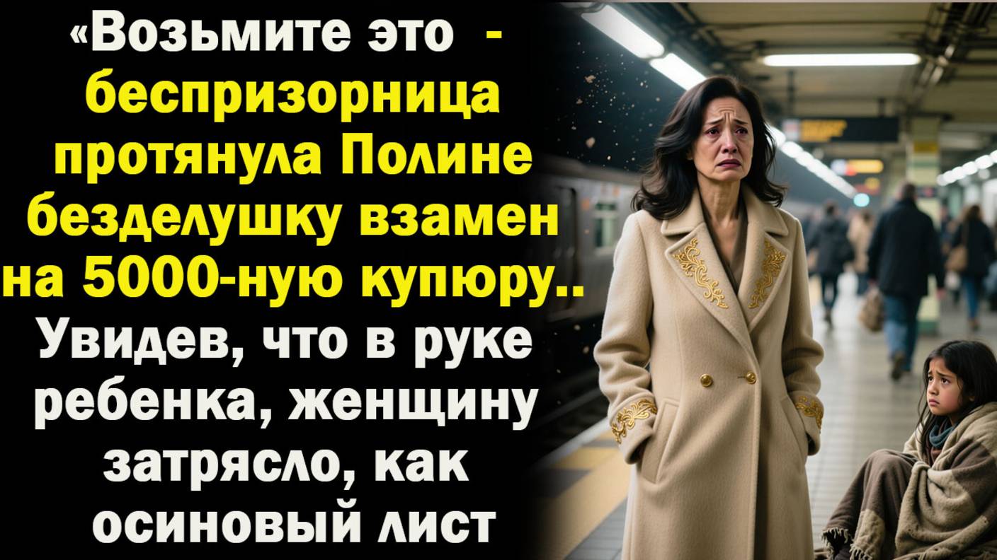 Взамен на купюру маленькая беспризорница отдала безделушку. Увидев Это женщину затрясло...