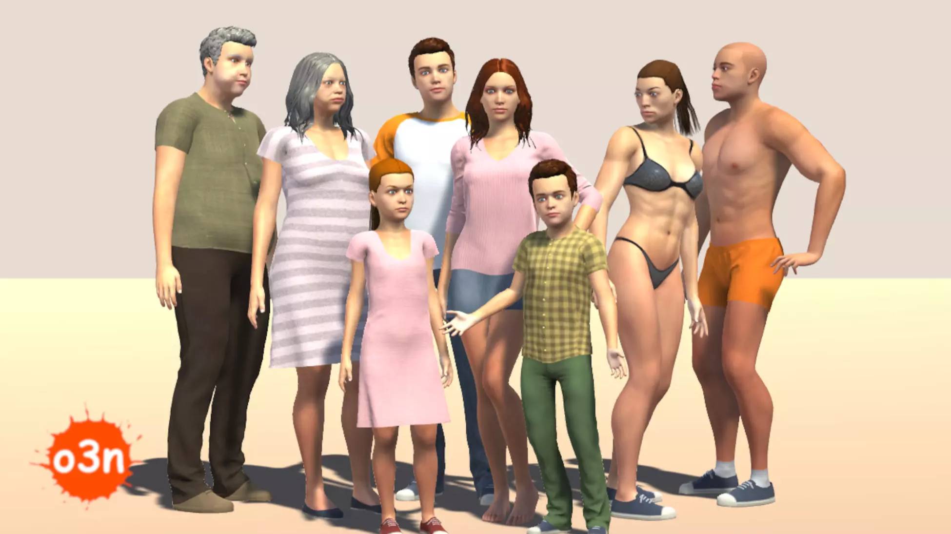 Asset Unity - O3n UMA Races Stunner Jane & John Standard Render Pipeline