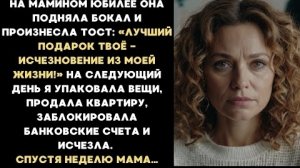 ИСТОРИИ ИЗ ЖИЗНИ/Лучший подарок -твое исчезновение из моей жизни,- произнесла мама на своём юбилее