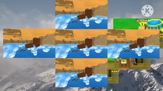 Кривая анимация с фотографиями из игры Super Bear Adventure
