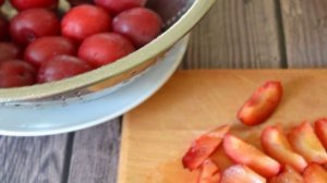 Насыпной пирог со сливами