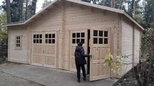 Гараж из профилированного мини бурса камерной сушки "Кутузов"