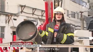 Крымские пожарные провели учения на предприятии по хранению зерна