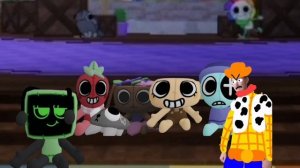 FNF по миру Денди игрушки из мира Денди.