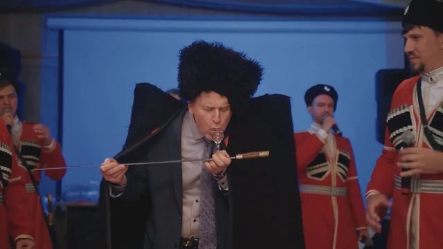 Казачий хор Петра Матрёничева на юбилей банкет