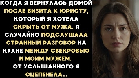 ИСТОРИИ ИЗ ЖИЗНИ я случайно подслушала странный разговор между свекровью и мужемРассказ жизненный