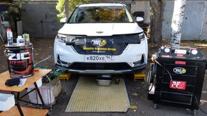 Kia Carnival IV 2.2 CRDi АКПП A8LF2 полная аппаратная замена масла жидкости ATF через установку BG