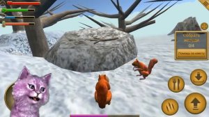 СИМУЛЯТОР БЕЛКИ #5  НАСТУПИЛА ЗИМА ОХОТА на ЖИВОТНЫХ КОШКА ЛАНА играет