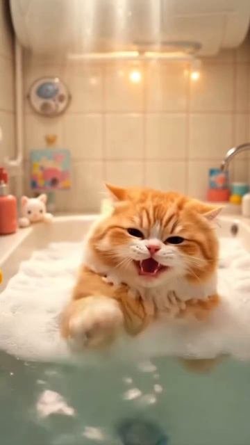 Банный день 
котики юмор мультик нейросеть рек топ врек подпишись рекомендации животные 