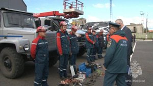 Курские спасатели МЧС России приняли участие в тренировке по ликвидации ЧС на объектах ЖКХ