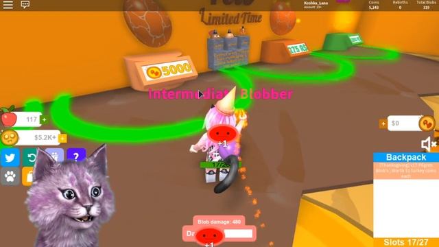 МОЙ ПЕРВЫЙ БОСС И ПИТОМЕЦ В СИМУЛЯТОРЕ КАПЕЛЕК В РОБЛОКС ROBLOX BLOB Simulator!