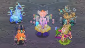 1 Волна Мастерской Эфира, но играют Только Четырёхэлементные (My Singing Monsters)