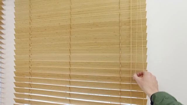 Горизонтальные жалюзи Coulisse 50 мм. Бамбук натуральный. упарвление шнур. SVIL