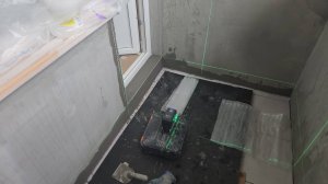 Балкон в стиле лофт: штукатурка порога для мозаики и штробы напольной плитки 🔪