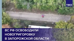 ВС РФ освободили Новогригоровку в Запорожской области