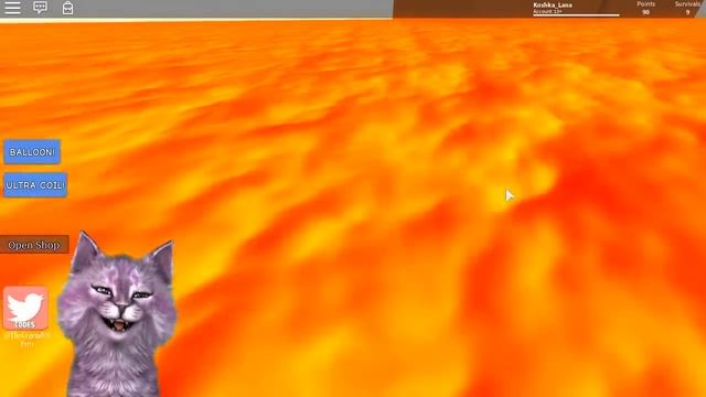 ПОЛ ЭТО ЛАВА 2 В РОБЛОКС ИГРА ВМЕСТЕ С КОШКОЙ ЛАНОЙ! roblox The Floor Is LAVA