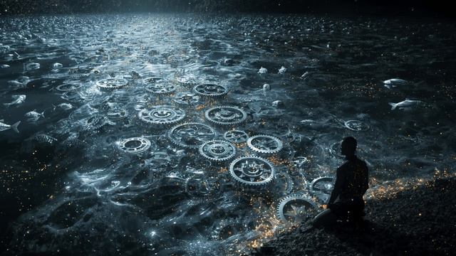 Where Universes Swim Like Fish 🌌 2-Hour Dream Ambience ｜ River Of Liquid Gears