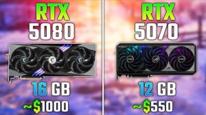 RTX 5080 vs RTX 5070 | Test in 7 Games 2160p Ultra Benchmarks