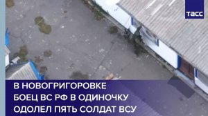 В Новогригоровке боец ВС РФ в одиночку одолел пять солдат ВСУ