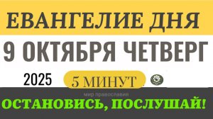 9 октября четверг Евангелие дня 2025 с толкованием #евангелие (5 минут)