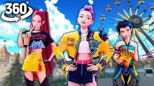 Kpop Demon Hunters в парке развлечений! 360° VR