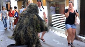 MAEVA FACE TO FACE WITH A GIANT MONSTER, CRAZY BUSHMAN