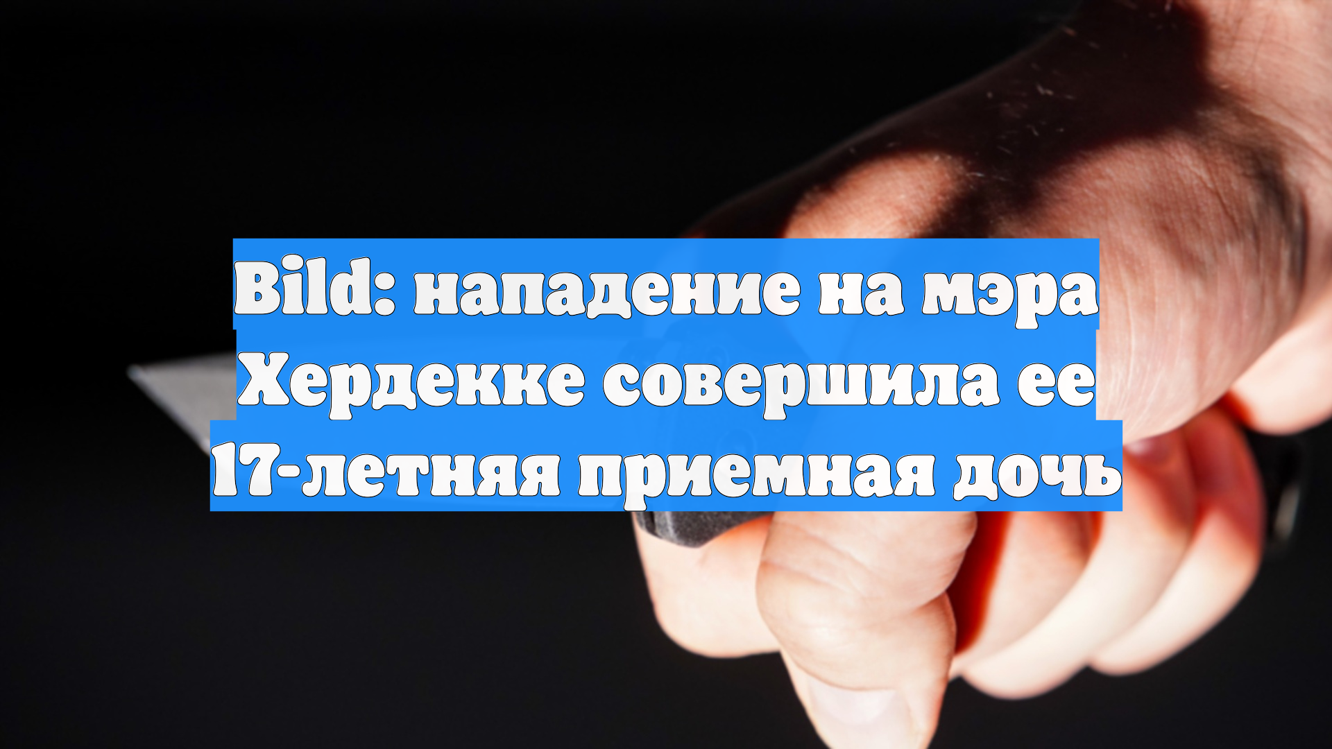 Bild: нападение на мэра Хердекке совершила ее 17-летняя приемная дочь