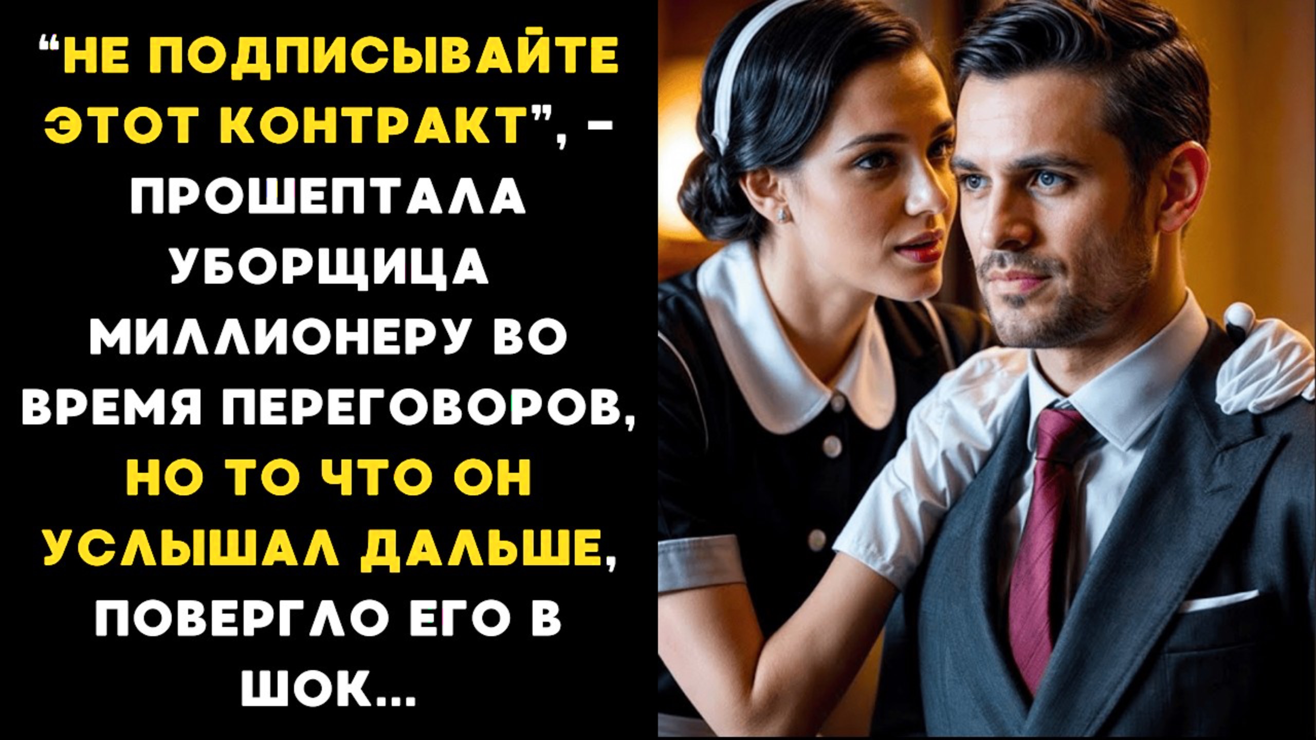 «Не ПОДПИСЫВАЙТЕ этот контракт» ПРОШЕПТАЛА уборщица МИЛЛИОНЕРУ, во время переговоров, НО то что..