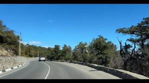 Гаспра пгт. Алупкинское шосс, в сторону Ялты. Мимо Ласточкина гнезда. 27.09.25. Крым. Crimea. Gaspra