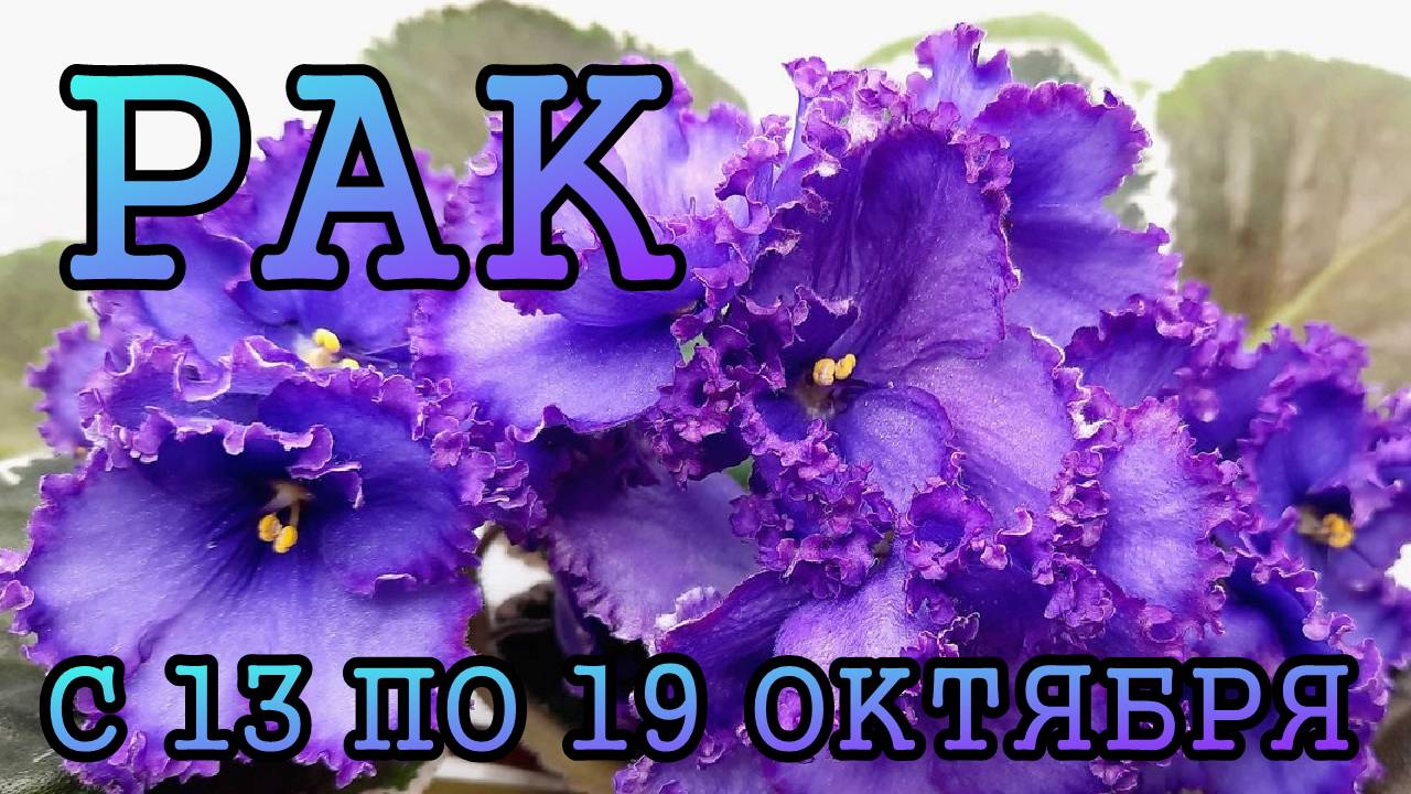 РАК таро прогноз на неделю с 13 по 19 ОКТЯБРЯ 2025 года.