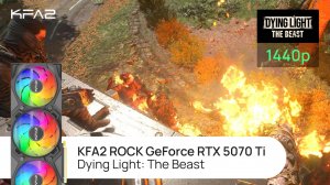 Тест видеокарты KFA2 ROCK GeForce RTX 5070 Ti | Dying Light: The Beast | 1440p (2K) разрешение