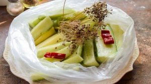 Малосольные огурцы хрустящие в пакете